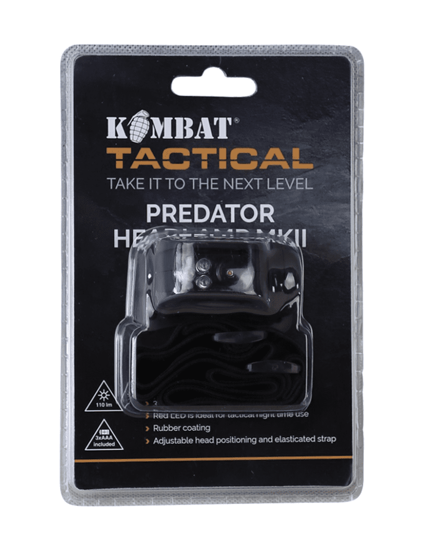 Kombat UK Predator Headlamp II - Stealth Black