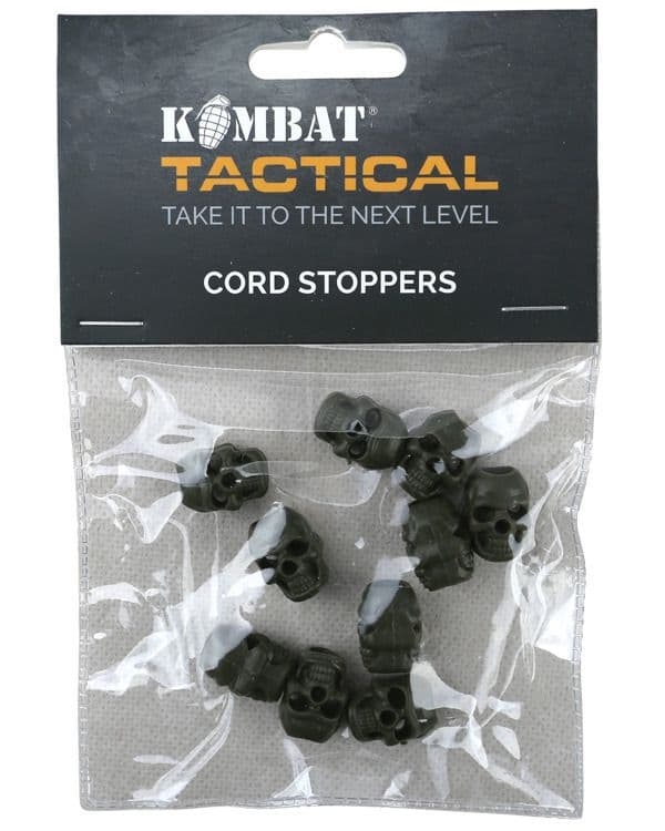 Kombat UK Skull Cord Stoppers Set - Olive