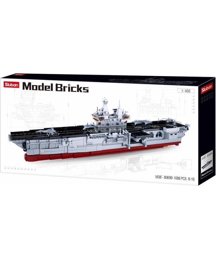 Kombat UK Sluban Aircraft Carrier Building Blocks Set - B0699