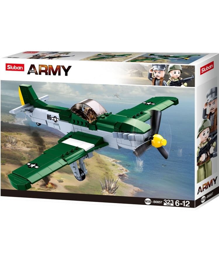 Kombat UK Sluban Mustang Fighter Building Block Set - B0857