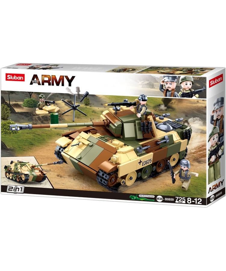 Kombat UK Sluban Medium German Tank Building Blocks Set - B0859