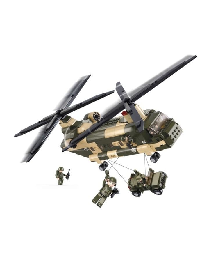Kombat UK Sluban Chinook Helicopter Building Blocks Set - BTP - B0508