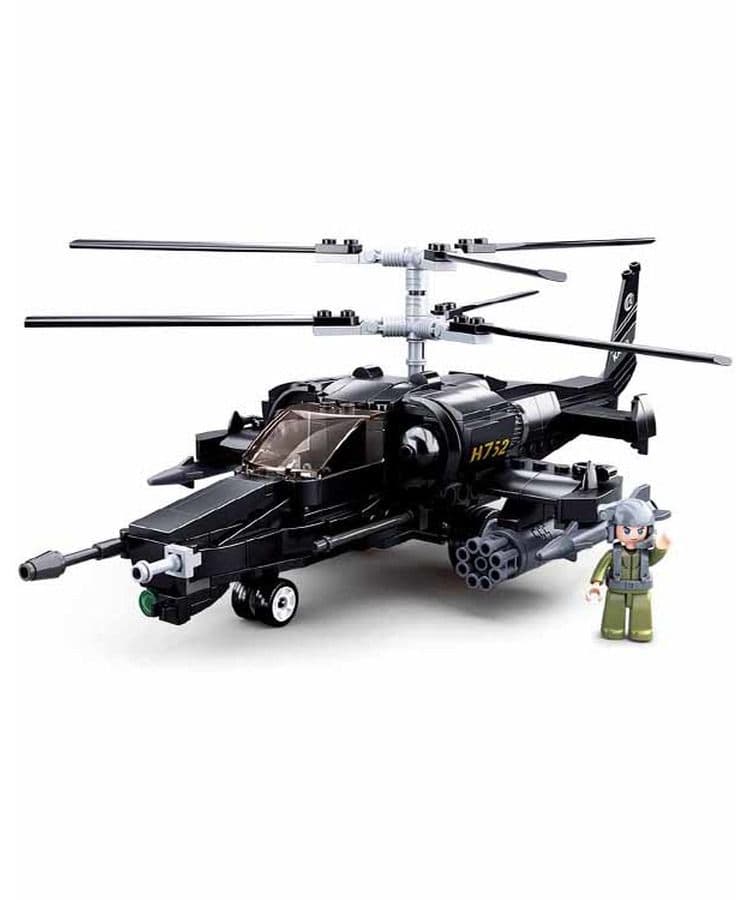Kombat UK Sluban Combat Helicopter Building Block Set - B0752