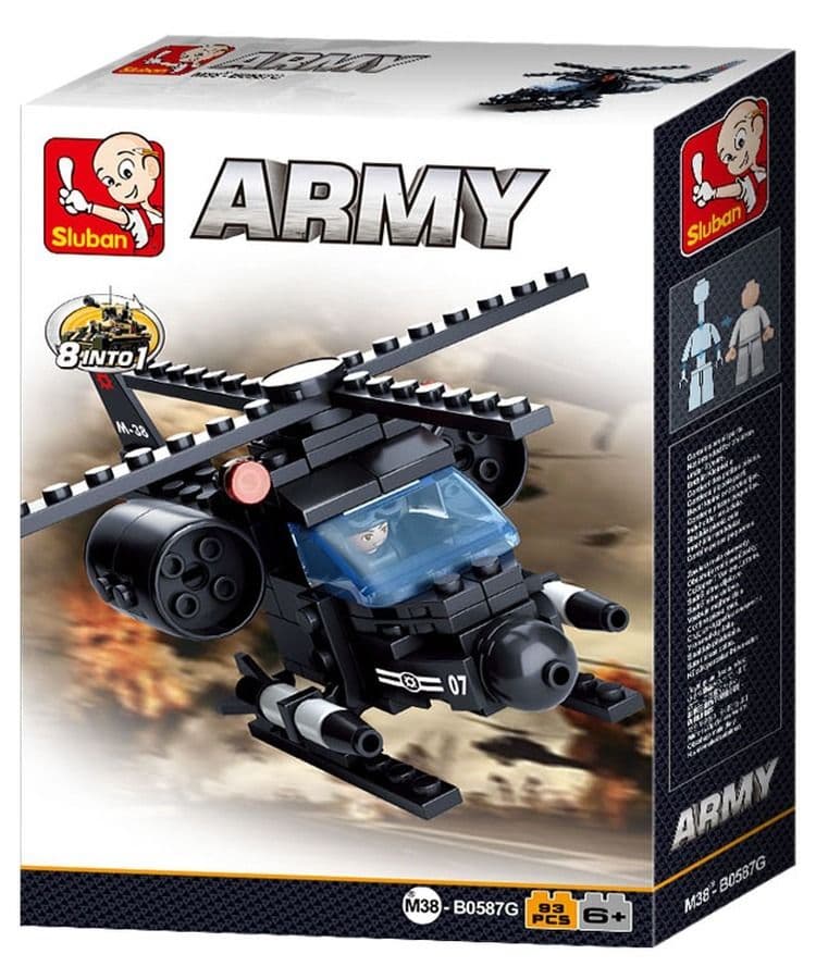 Kombat UK Sluban Helicopter Building Block Set - B0587G