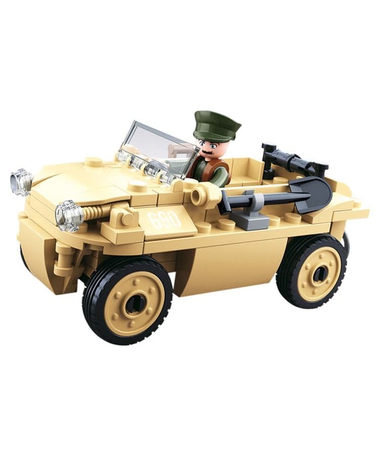 Kombat UK Sluban WWII German Amphibious Tub Car Building Blocks Set - B0690