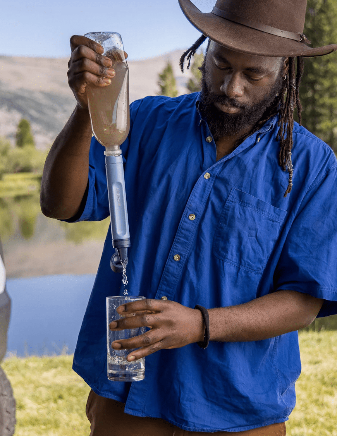 LifeStraw Peak Series Personal Water Filter Straw - Mountain Blue
