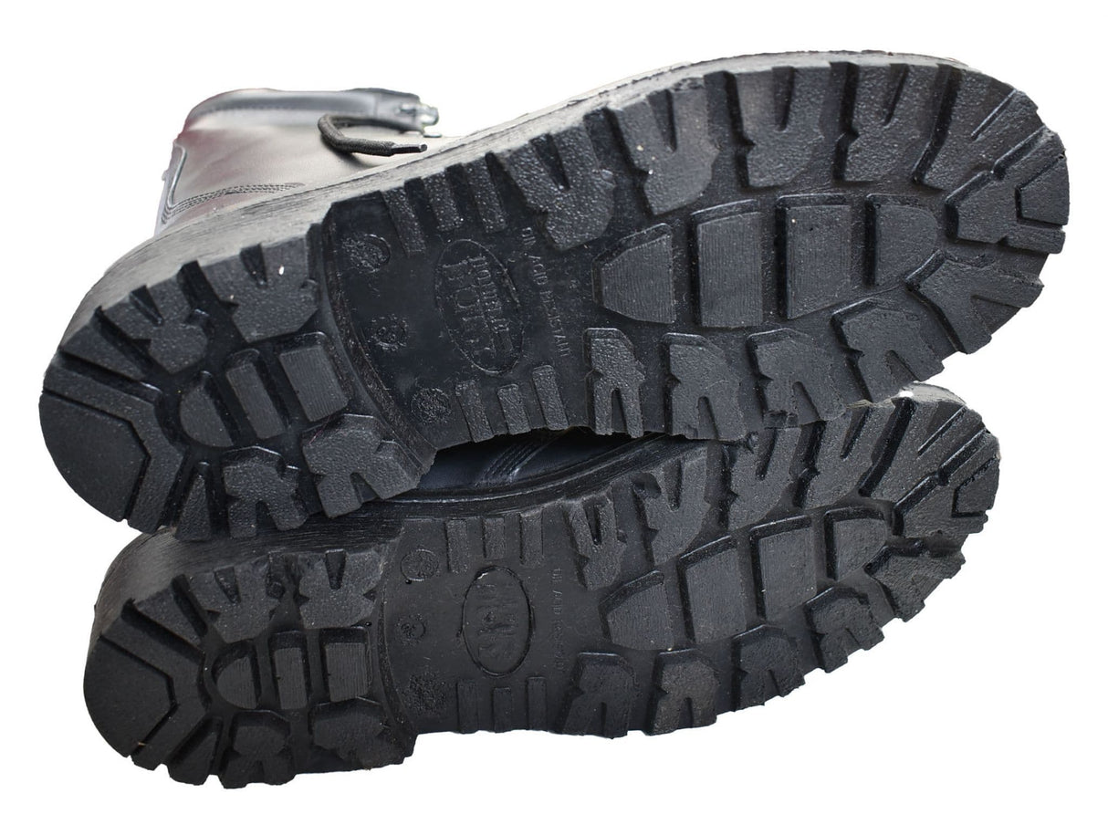 Military Style Black Steel Toe Cap Boots