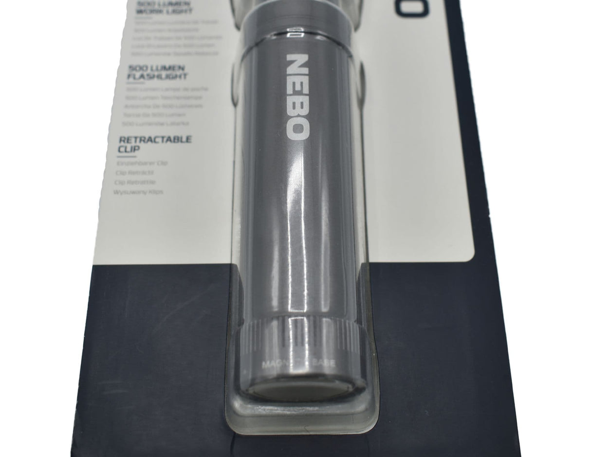 Nebo Franklin Slide Rechargeable 500 Lumen Dual Flashlight and Work Light