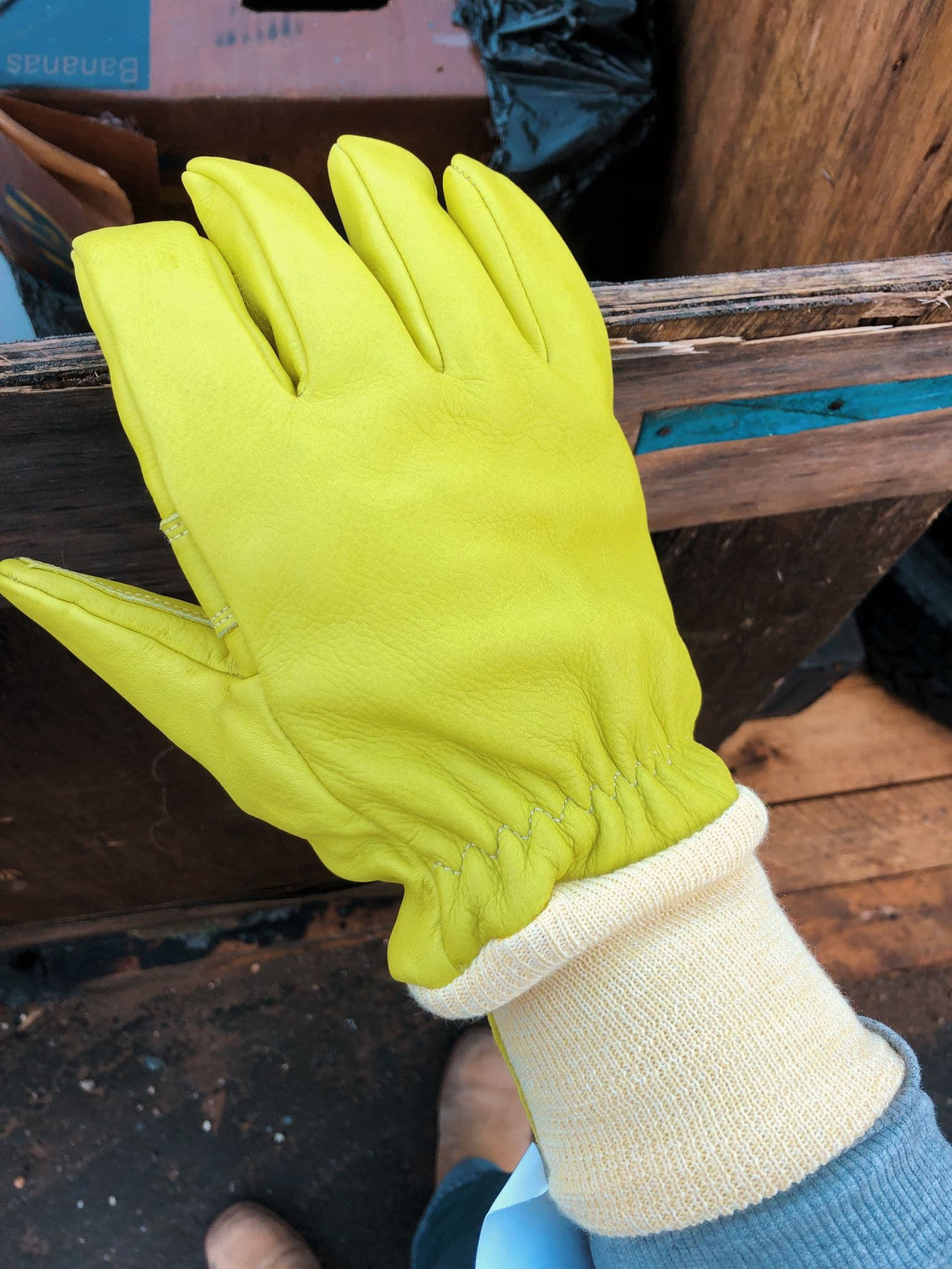 Pyrohde/Crosstech Fire Fighters Gloves- Lime