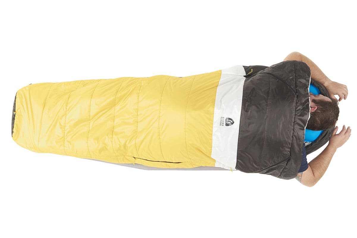 Sierra Designs Synthesis 50 Sleeping Bag- Black and Yellow