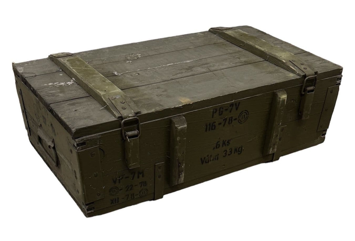 Soviet Military Large Wooden Ammo Box Crate V4