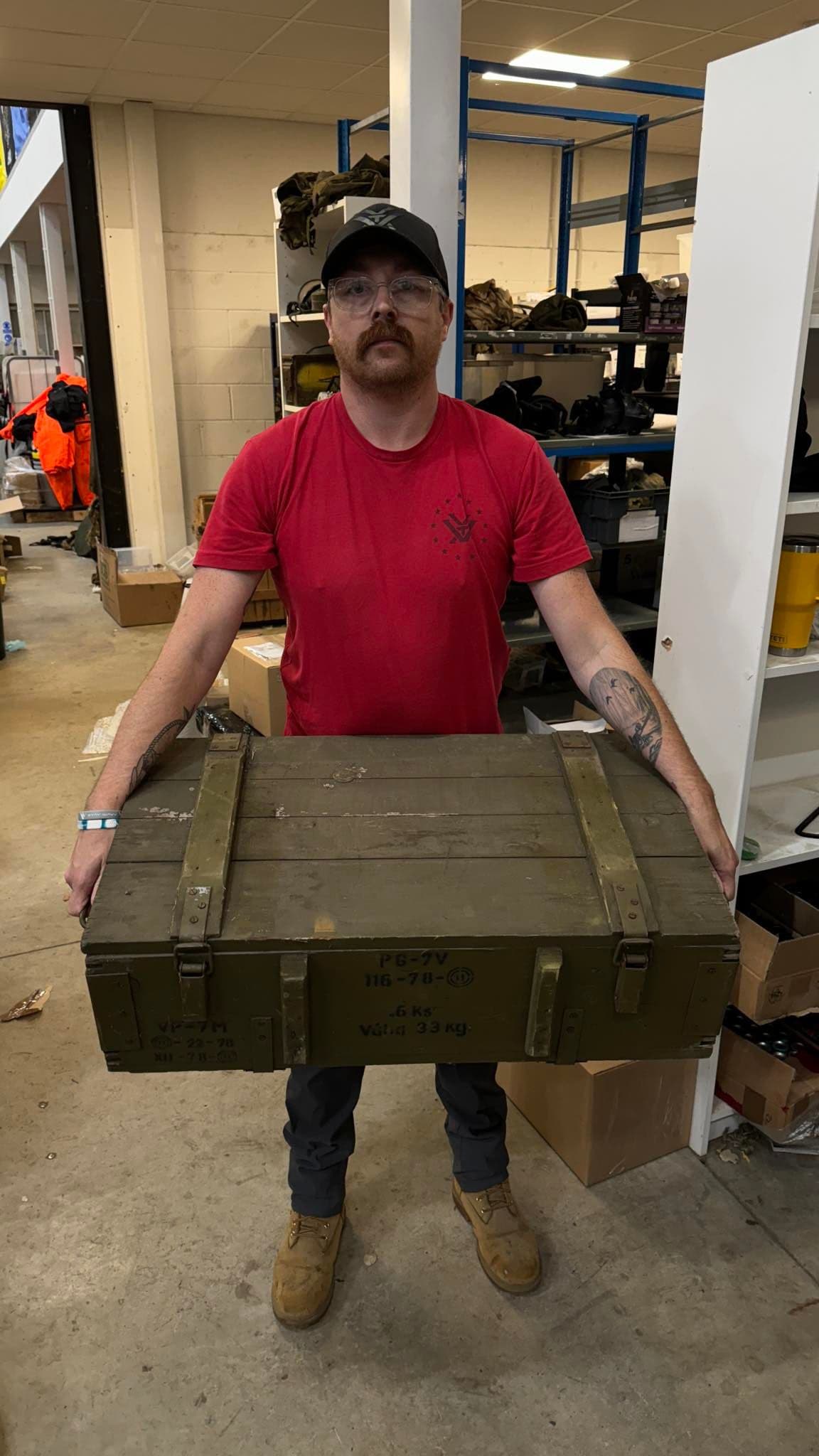 Soviet Military Large Wooden Ammo Box Crate V4