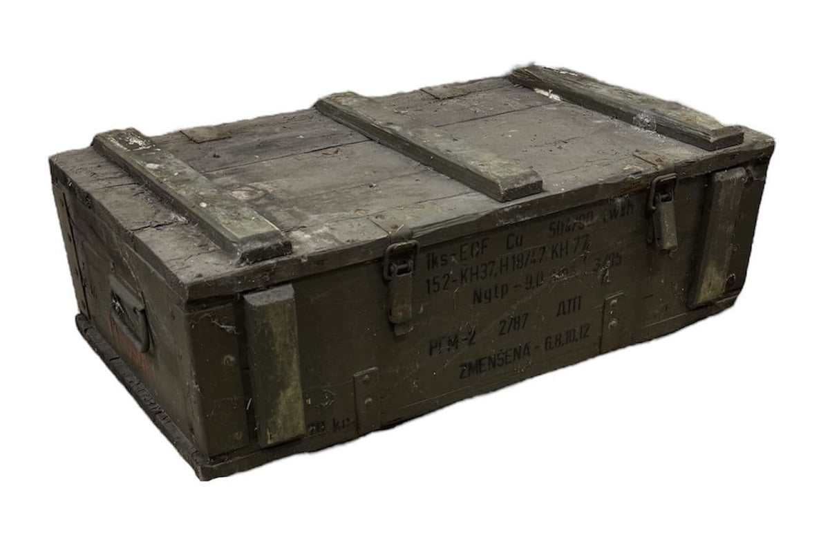 Soviet Military Large Wooden Ammo Box Crate V7