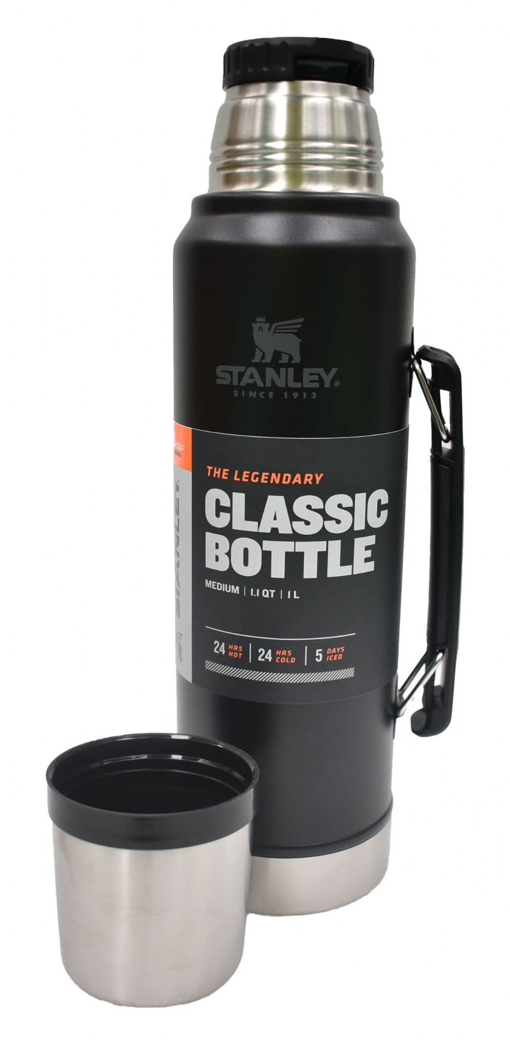 Stanley Classic Vacuum Insulated Bottle 1.0 Litres - Matte Black