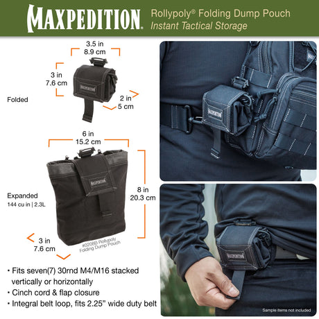 Maxpedition ROLLYPOLY Green Folding Dump Pouch