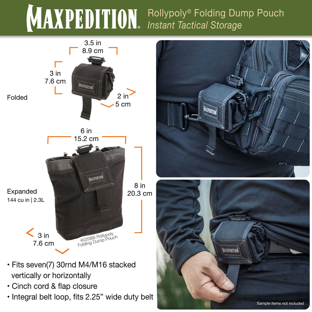 Maxpedition ROLLYPOLY Wolf Grey Foliage Folding Dump Pouch