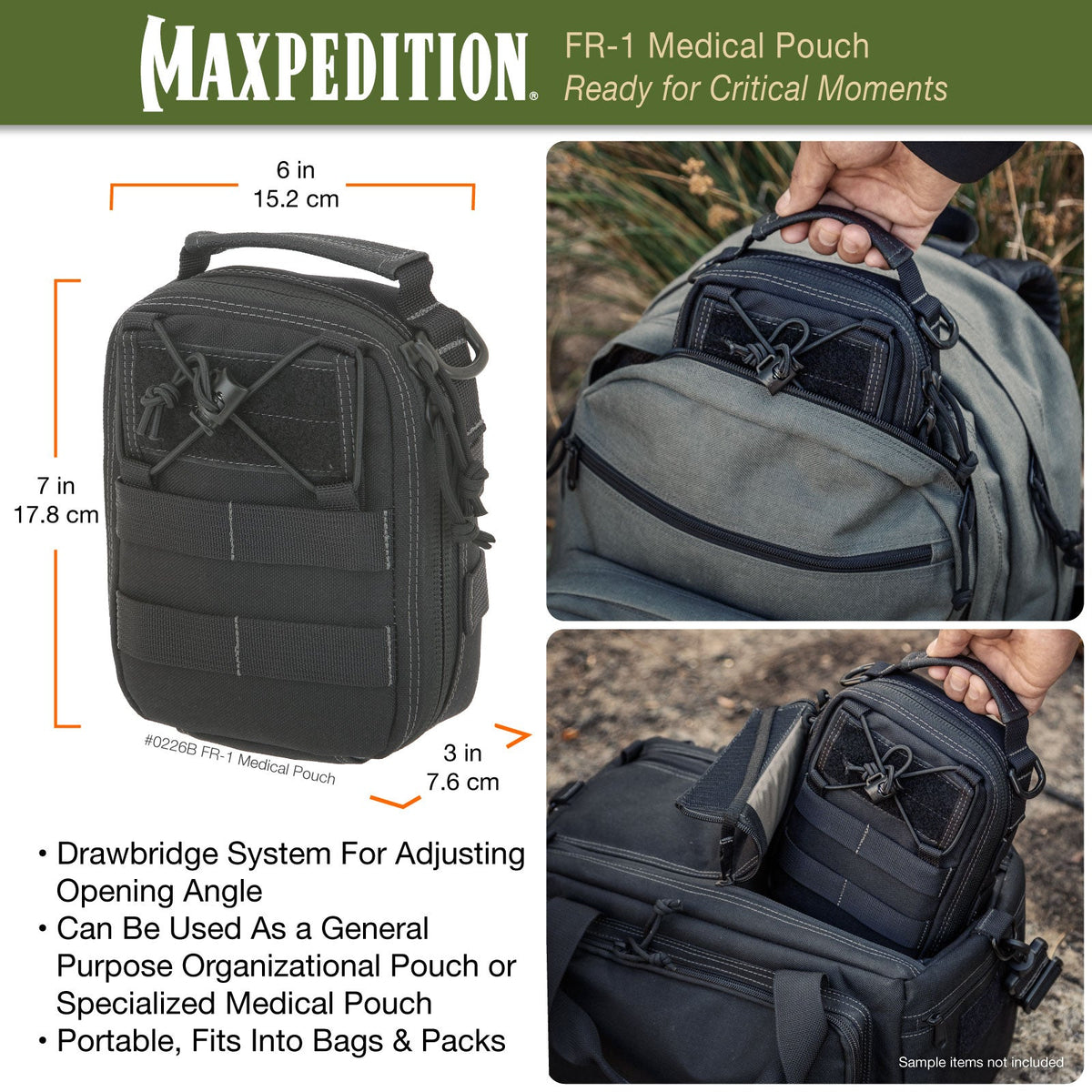 Maxpedition FR-1 Combat Khaki Medical Pouch