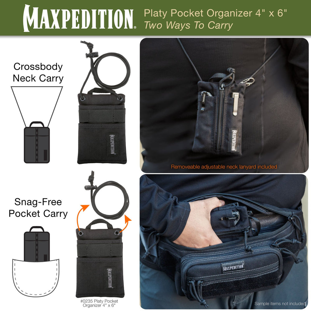 Maxpedition Platy Wolf Grey Pocket Organiser 4" x 6"