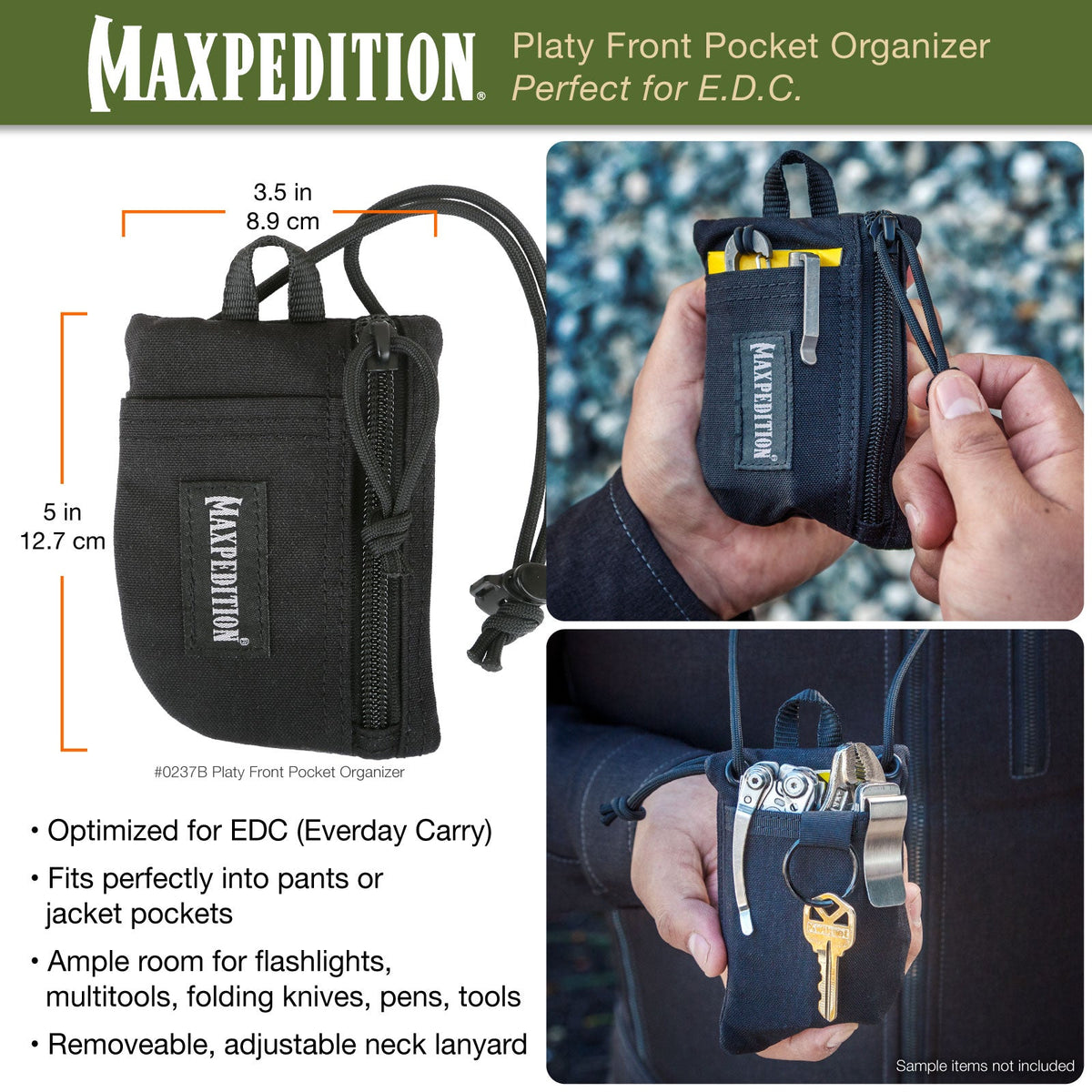 Maxpedition Platy OD Green Front Pocket Organiser