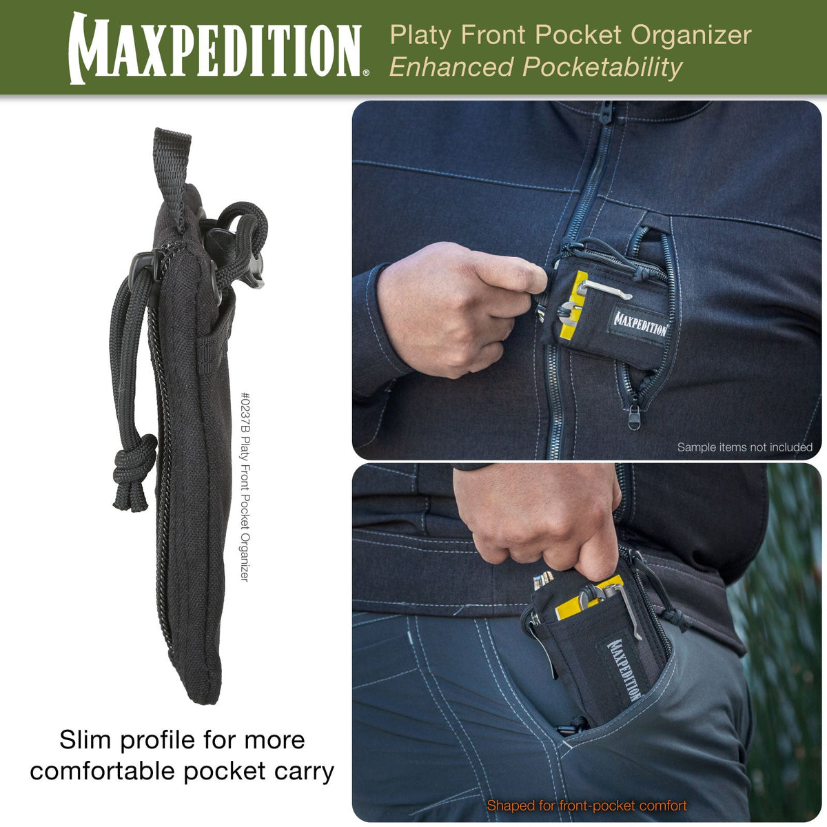 Maxpedition Platy Wolf Grey Front Pocket Organiser