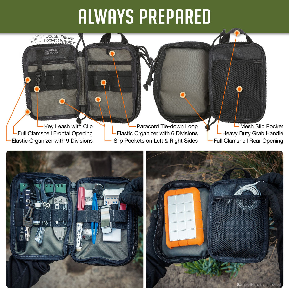 Maxpedition Double-Decker E.D.C. Khaki Pocket Organiser