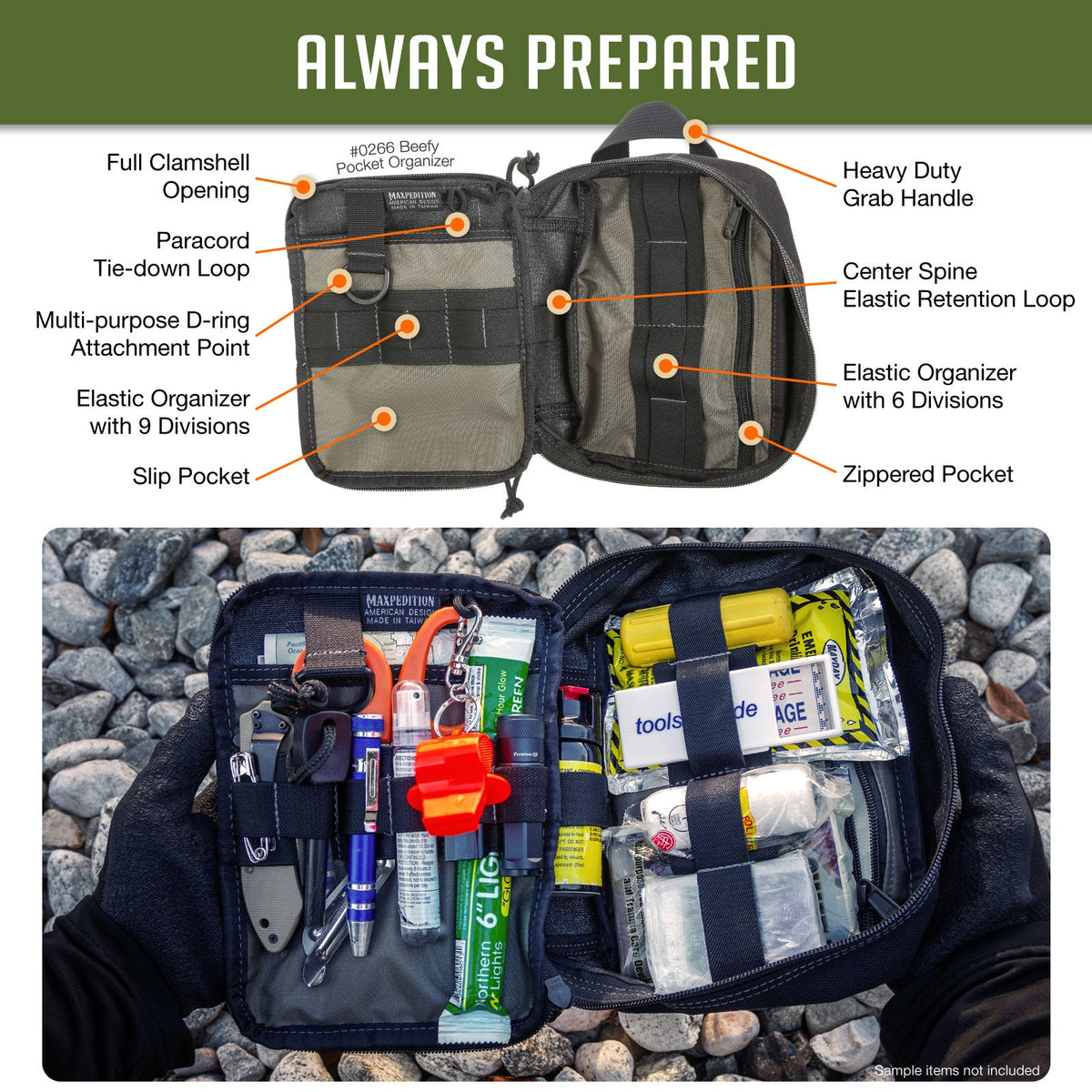 Maxpedition BEEFY Black Pocket Organiser