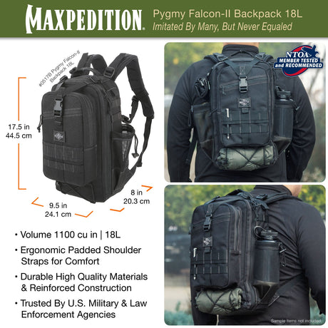 Maxpedition Pygmy Falcon-II Black Backpack