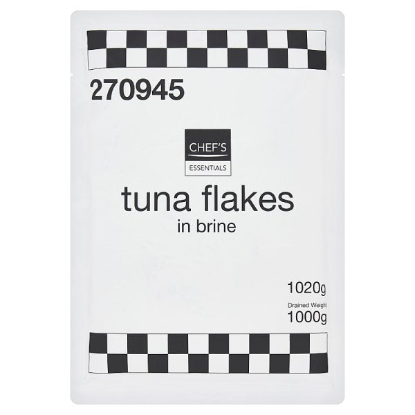 1020g Chef's Essentials Tuna Flakes in Brine - Bulk Food Ration Storage