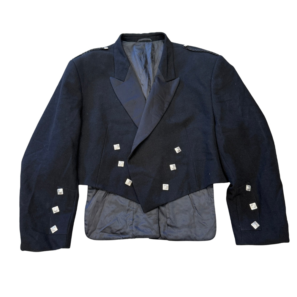 British Military Scottish Prince Charlie Black Kilt Jacket