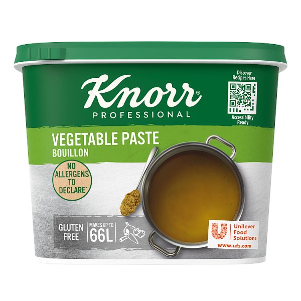 1kg Knorr Professional Gluten Free Vegetable Paste Bouillon - Bulk Food Ration Storage