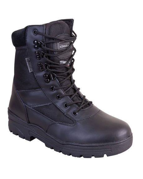 Kombat UK Patrol Boot - Half Leather/Half Nylon - Black - 14
