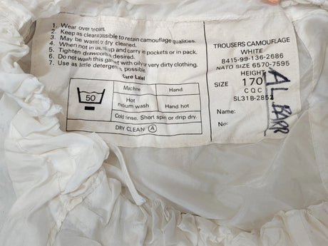 British Military White Camouflage Trousers