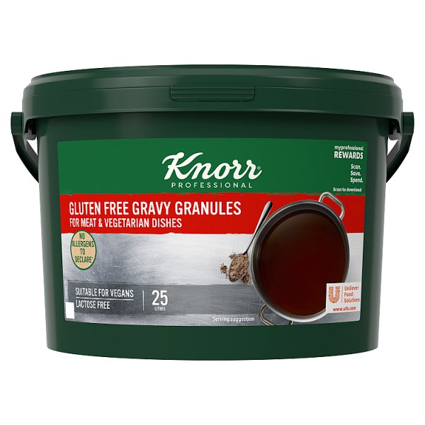 Knorr Professional Gravy Granules Gluten Free for Meat Dishes 25 Litre - Bulk Food Ration Storage