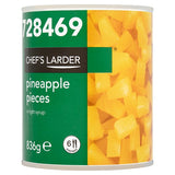 836g Chef's Larder Pineapple Pieces in Light Syrup - Bulk Food Ration Storage