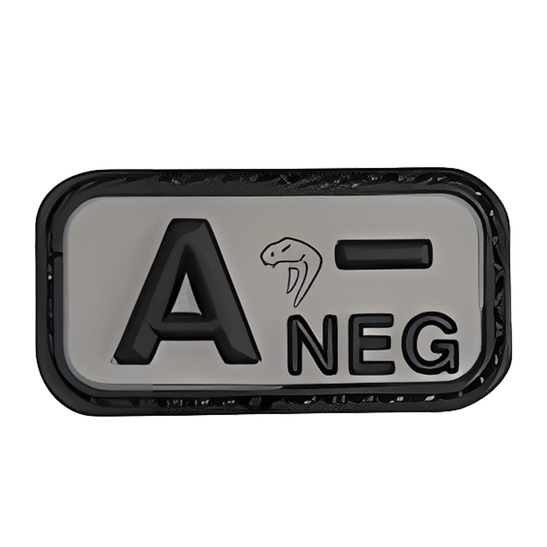 Viper A Negative Black Blood Group Patch