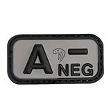 Viper A Negative Black Blood Group Patch