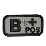 Viper B Positive Black Blood Group Patch