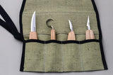 Beavercraft 4 Knife Set with Tool Roll