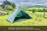 DD Hammocks SuperLight - Pyramid Mesh Tent - Family Size
