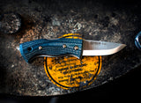 Helle Berget Folding Lock Knife - Mustard Jute