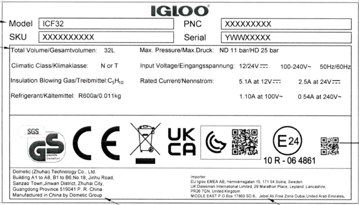 Igloo ICF32 Compressor Cooler Box - Navy Blue