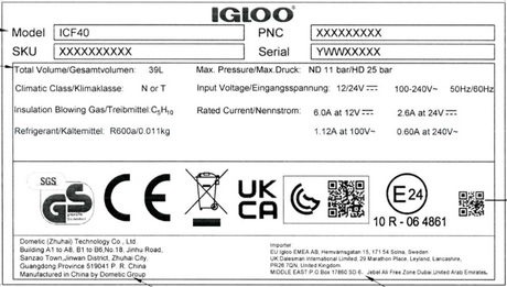 Igloo ICF60 Compressor Cooler Box - Navy Blue