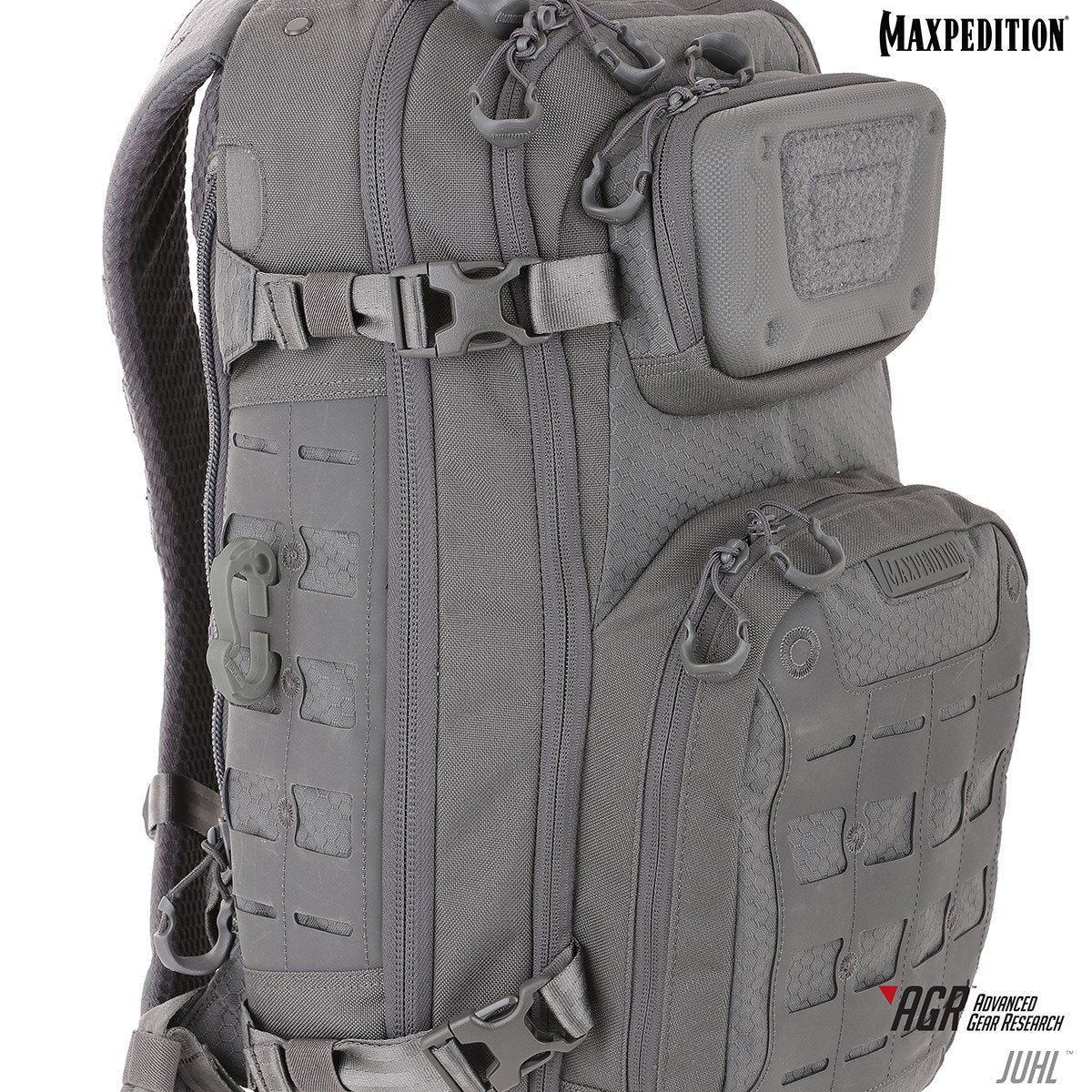 Maxpedition Large JUHL Utility Hooks Grey Pack of 4