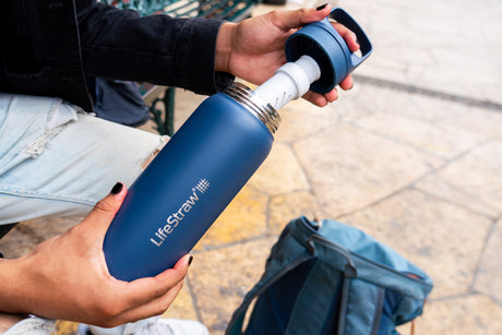 Lifestraw Go Stainless Steel Water Filter Bottle - 1 Litre