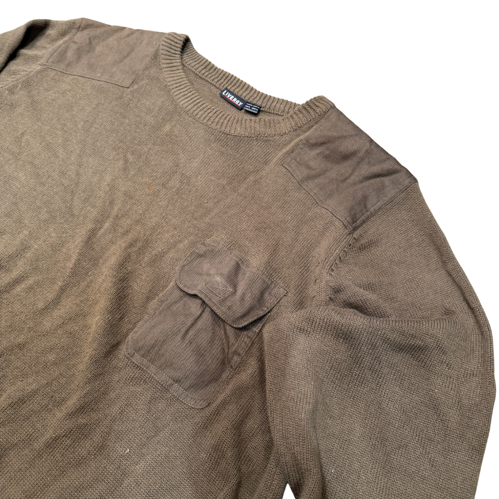 Livergy Olive Green Military-Style Sweater