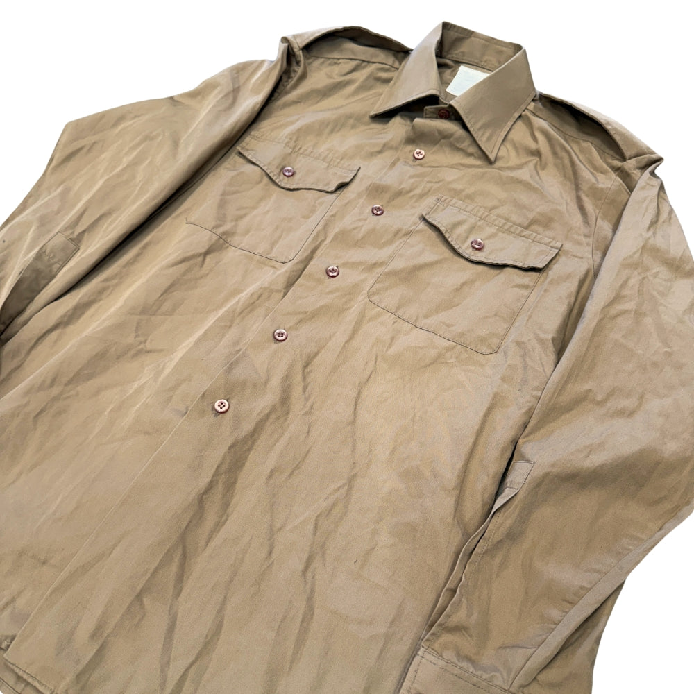 British Military Men's British Army No.2 Dress Long Sleeve Khaki Shirt
