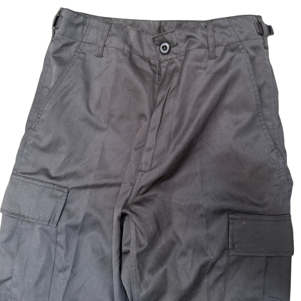 Mil-Tec BDU Black Kids Trousers – Military Style Cargo Trousers