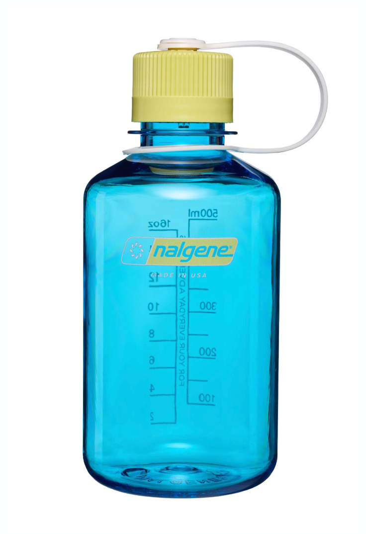 Nalgene 16oz / 0.5L Tritan Sustain Narrow Mouth Bottle Blue Atoll - Endive Cap