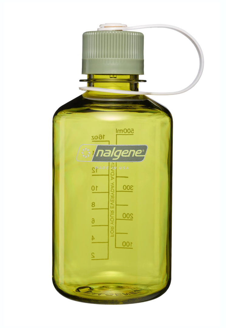 Nalgene 16oz / 0.5L Tritan Sustain Narrow Mouth Bottle Endive - Oil Green Cap