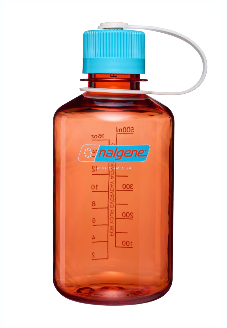 Nalgene 16oz / 0.5L Tritan Sustain Narrow Mouth Bottle Flame - Blue Atoll Cap
